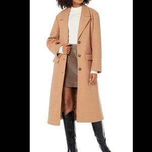 The Drop camel tan long winter coat size large